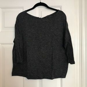 LOFT size small gray sweater material top